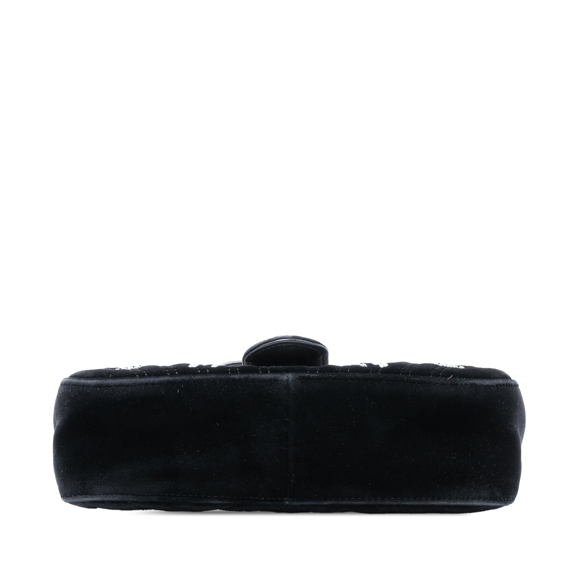 GG Marmont Flap Bag Embellished Matelasse Velvet Small