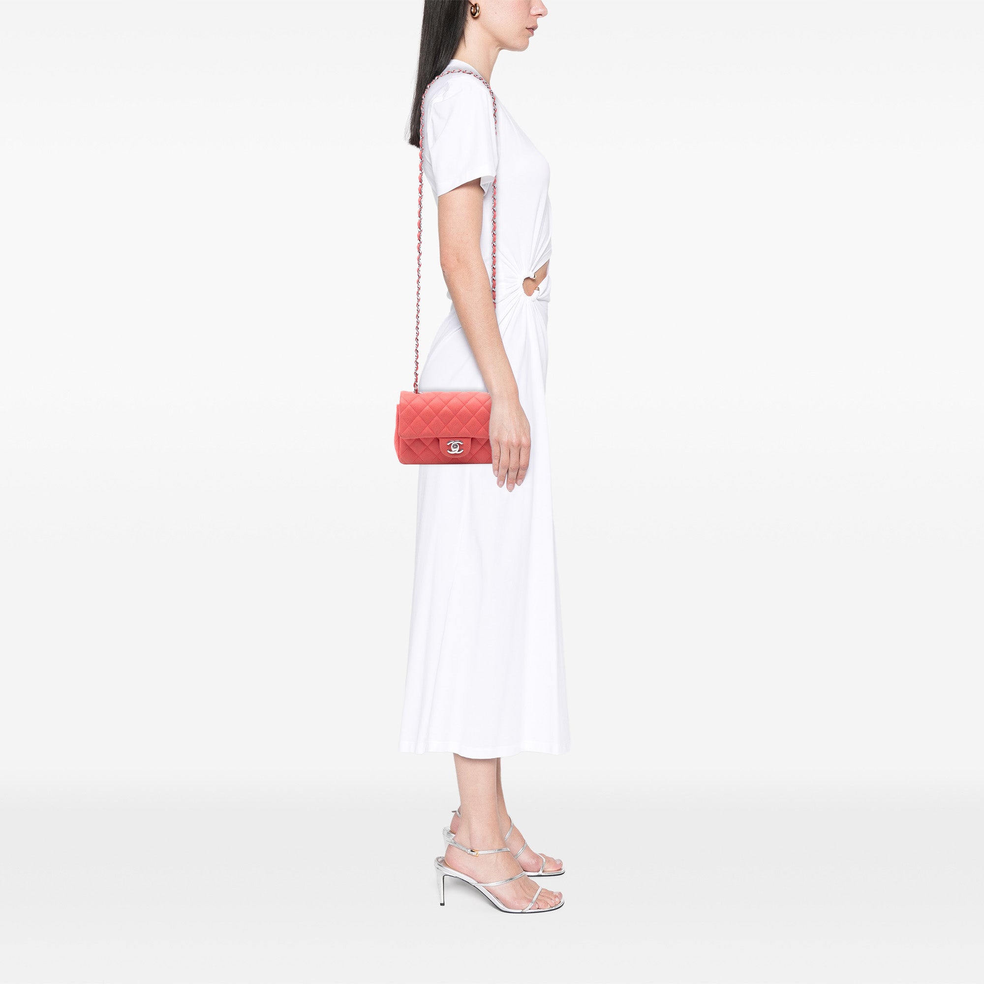 Classic Single Flap Bag Quilted Caviar Mini