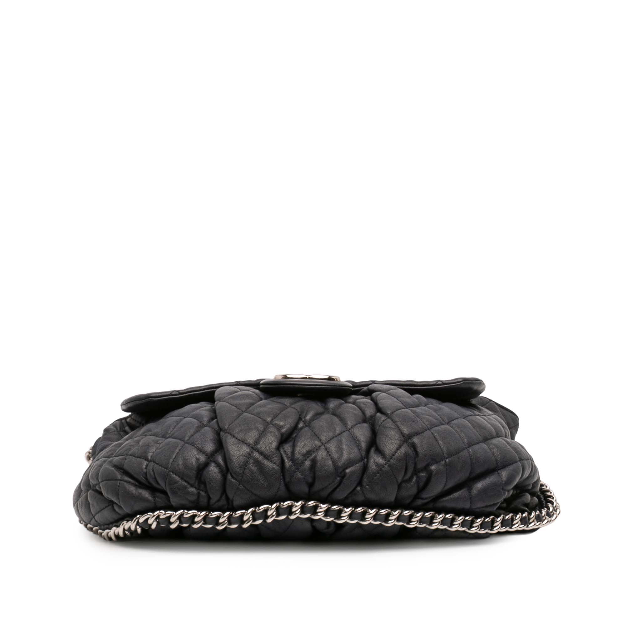 Chain Around Flap Bag Quilted Leather Large