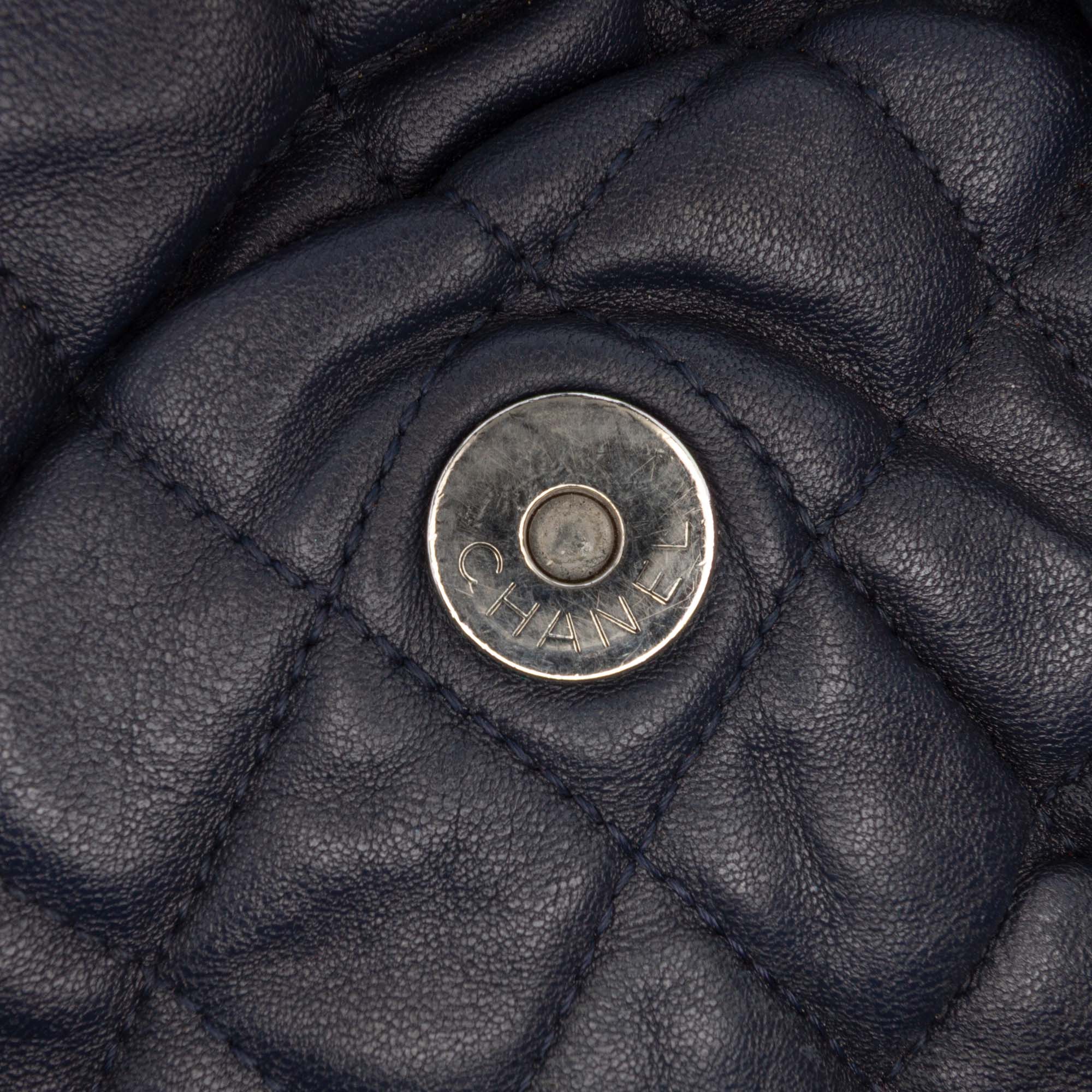 Chain Around Flap Bag Quilted Leather Large