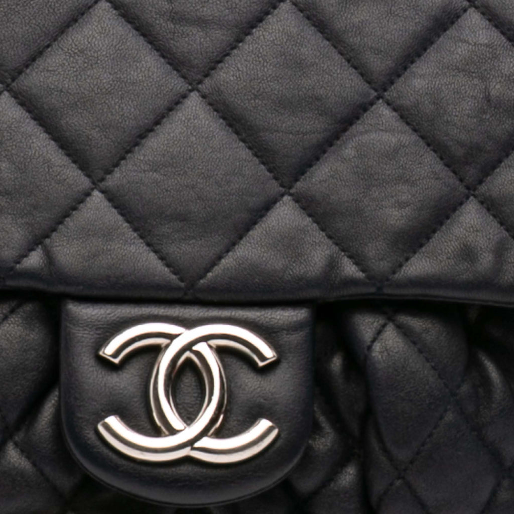 Chain Around Flap Bag Quilted Leather Large