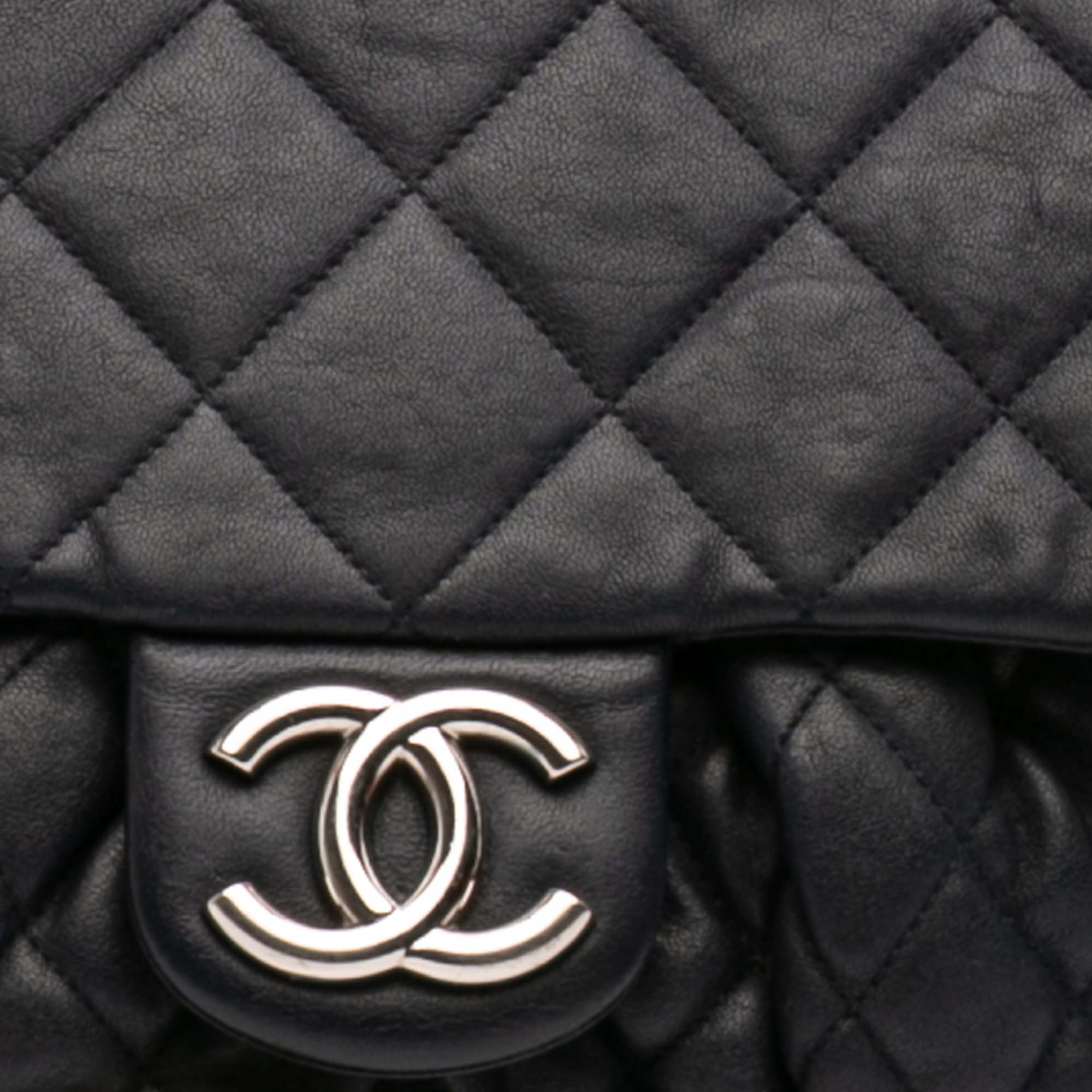 Chain Around Flap Bag Quilted Leather Large