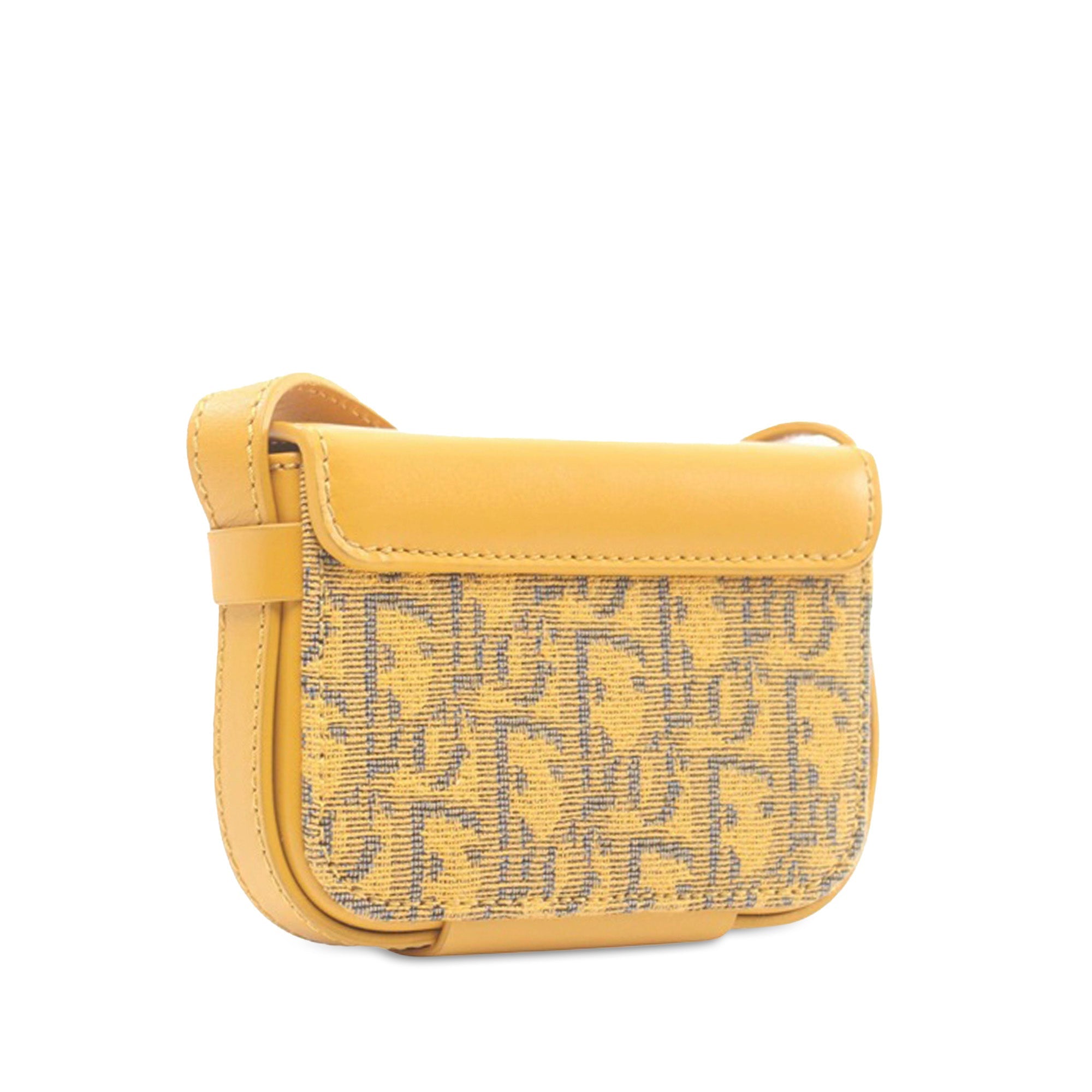 Clasp Lock Messenger Pouch Oblique Canvas and Leather