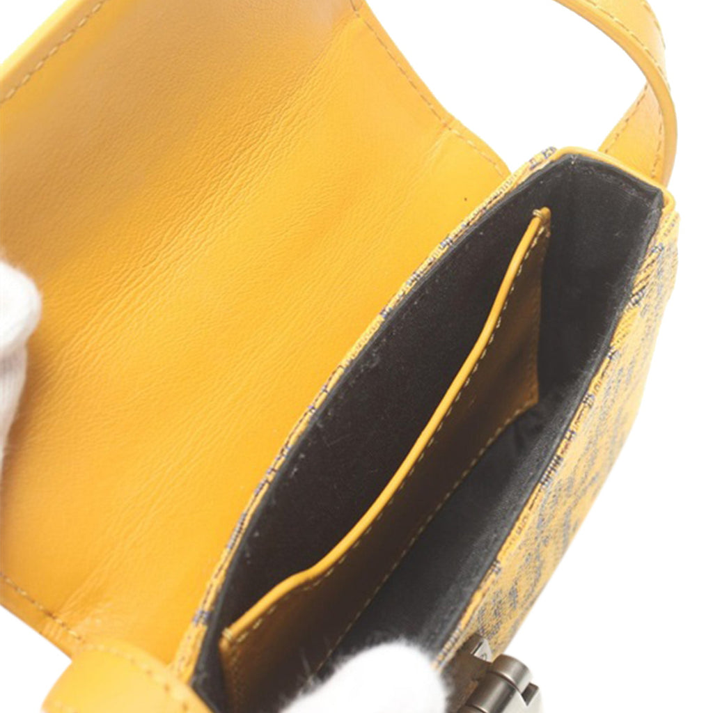 Clasp Lock Messenger Pouch Oblique Canvas and Leather