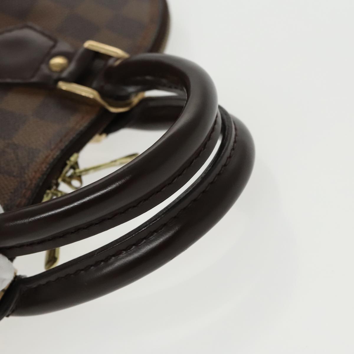 Louis Vuitton Vintage Alma Handbag Damier Brown Canvas Handbag (Pre-Owned)