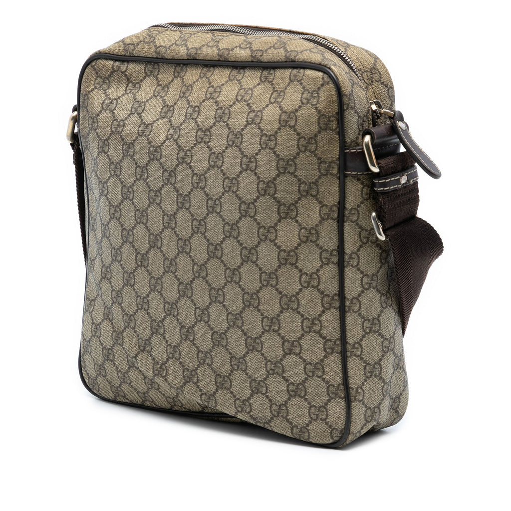 Front Zip Messenger GG Coated Canvas Medium