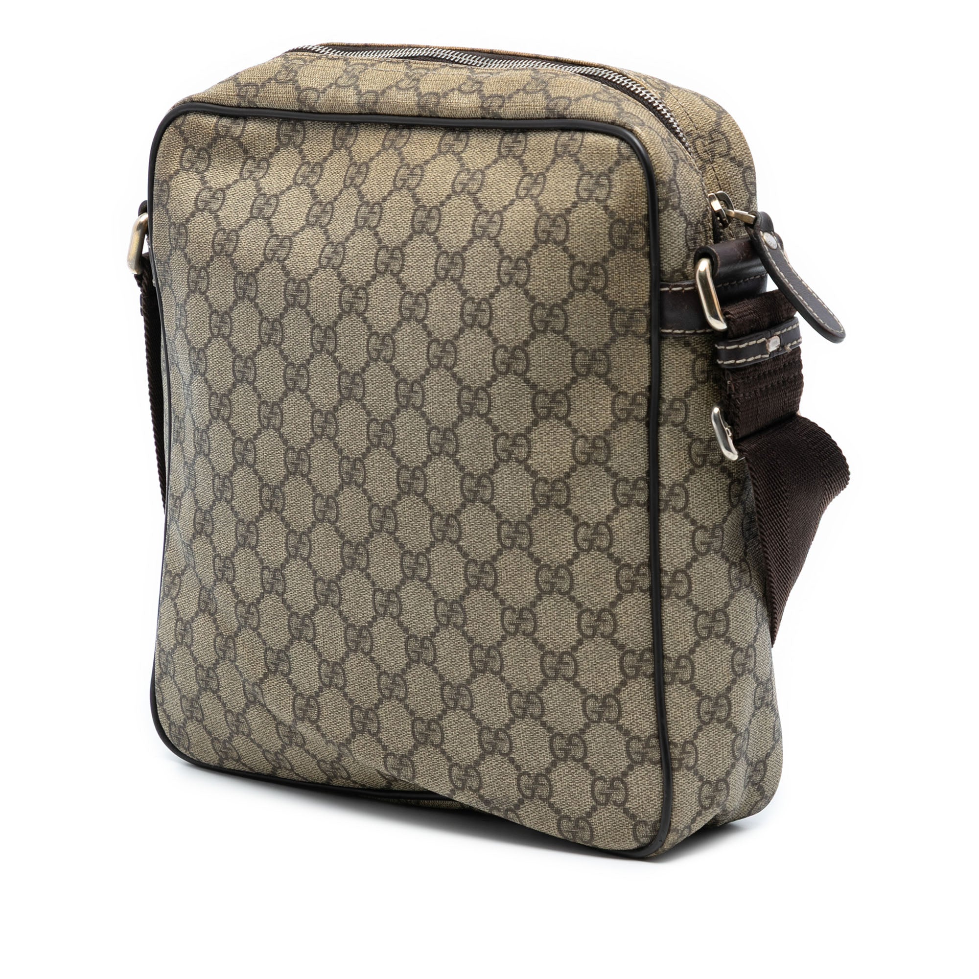Front Zip Messenger GG Coated Canvas Medium