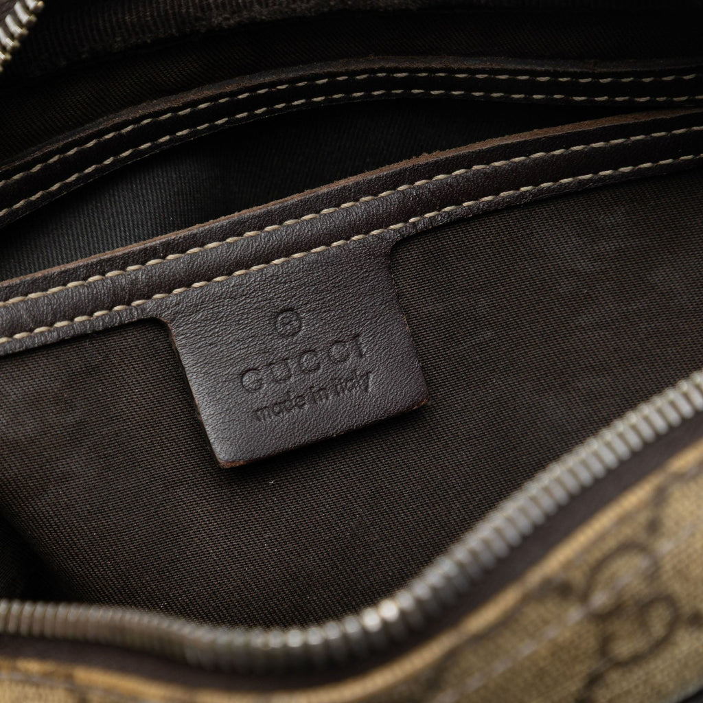 Front Zip Messenger GG Coated Canvas Medium