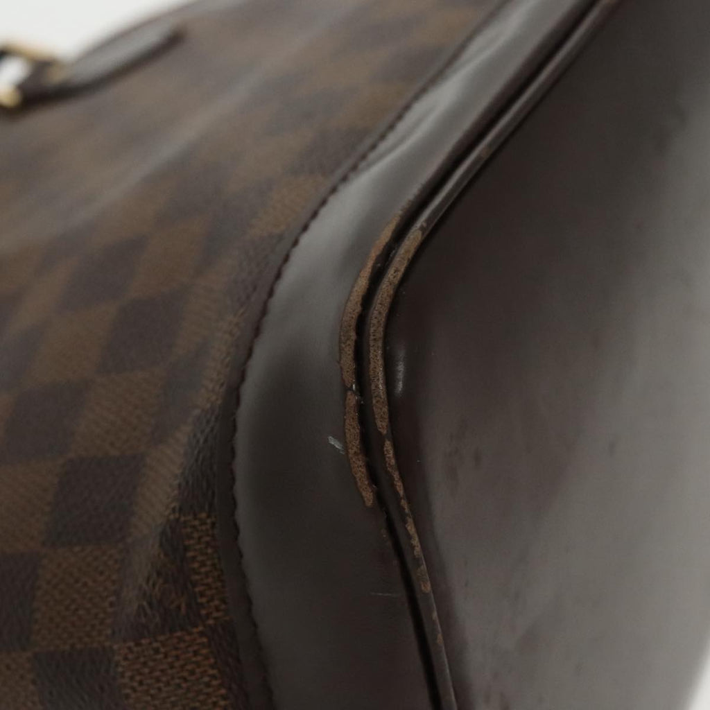 Louis Vuitton Vintage Alma Handbag Damier Brown Canvas Handbag (Pre-Owned)