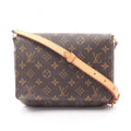Louis Vuitton Brown Coated Canvas Leather Shoulder Bag (Pre-Owned)