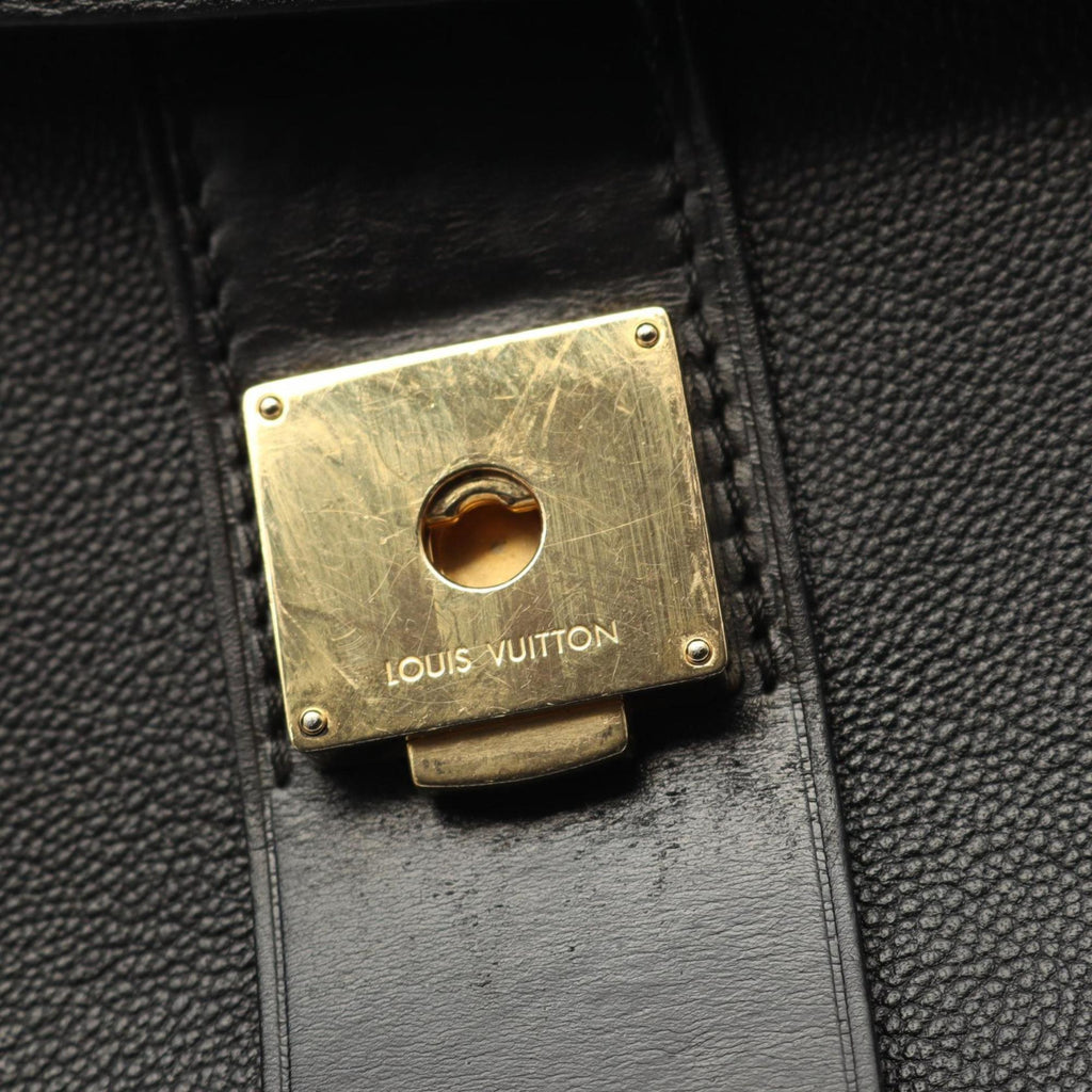 Louis Vuitton Black Leather Handbag (Pre-Owned)