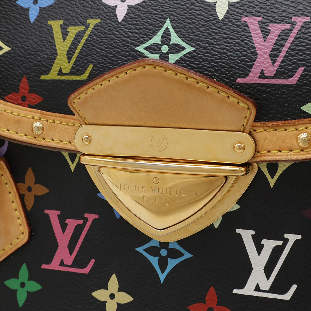 Louis Vuitton Black Multi-Color Noir Monogram Multicolore Shoulder Bag (Pre-Owned)