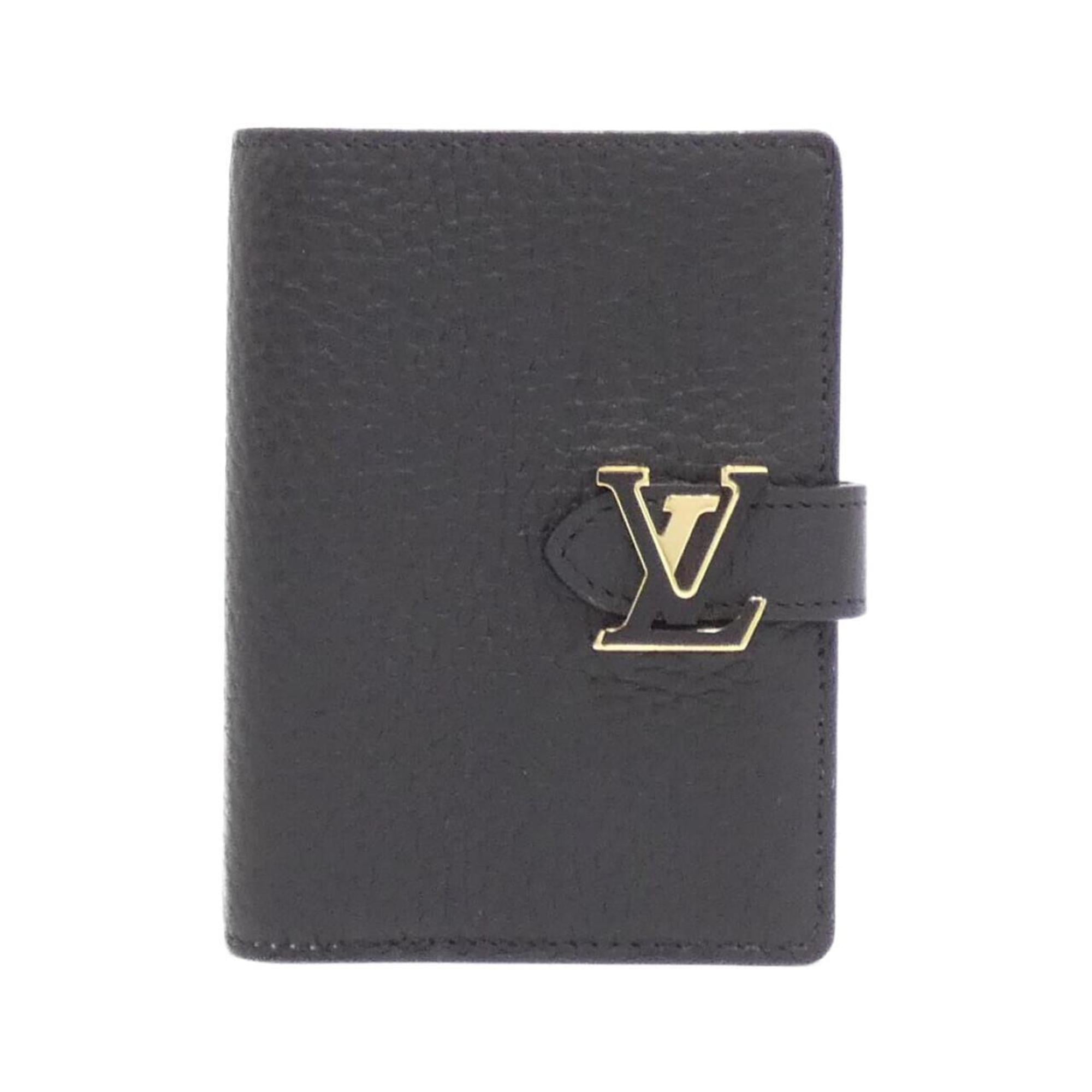 Louis Vuitton Taurillon Black Leather Wallet (Bi-Fold) (Pre-Owned)