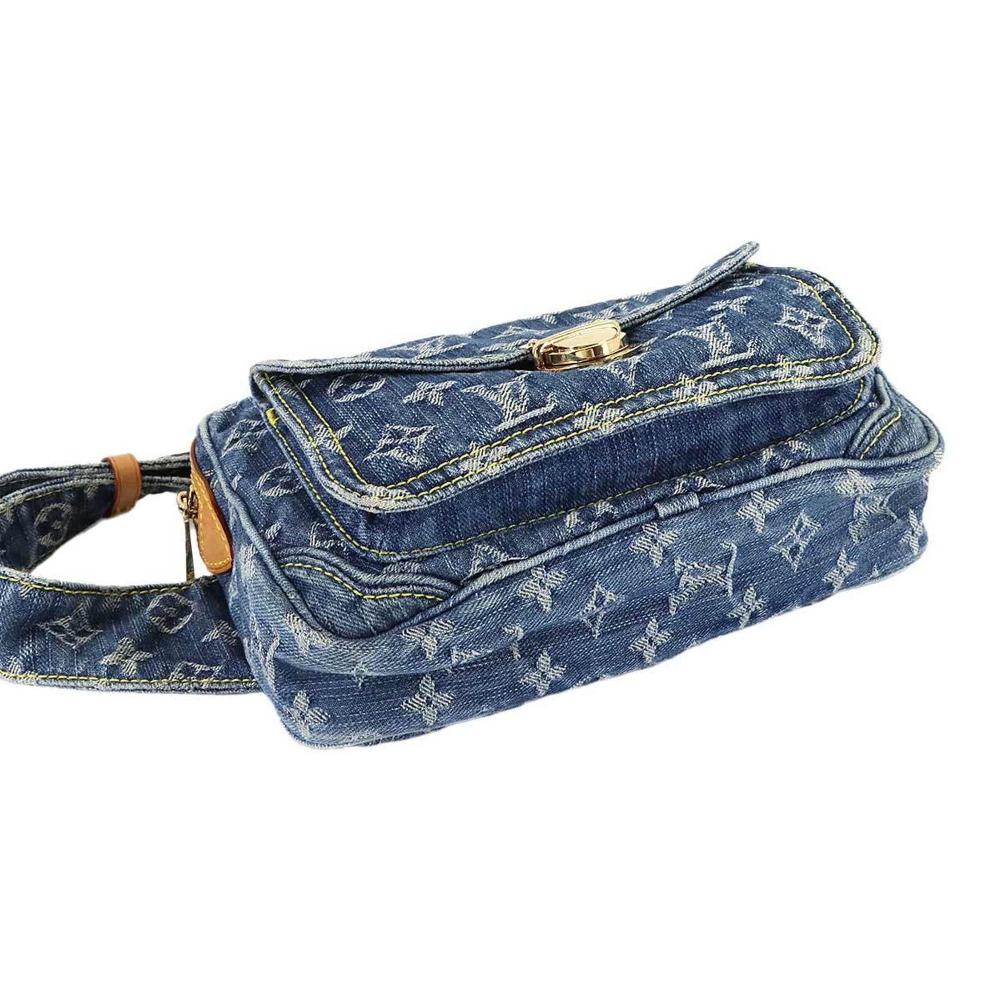 Louis Vuitton Blue Monogram Denim Fanny Pack Pouch Sling Bag (Pre-Owned)