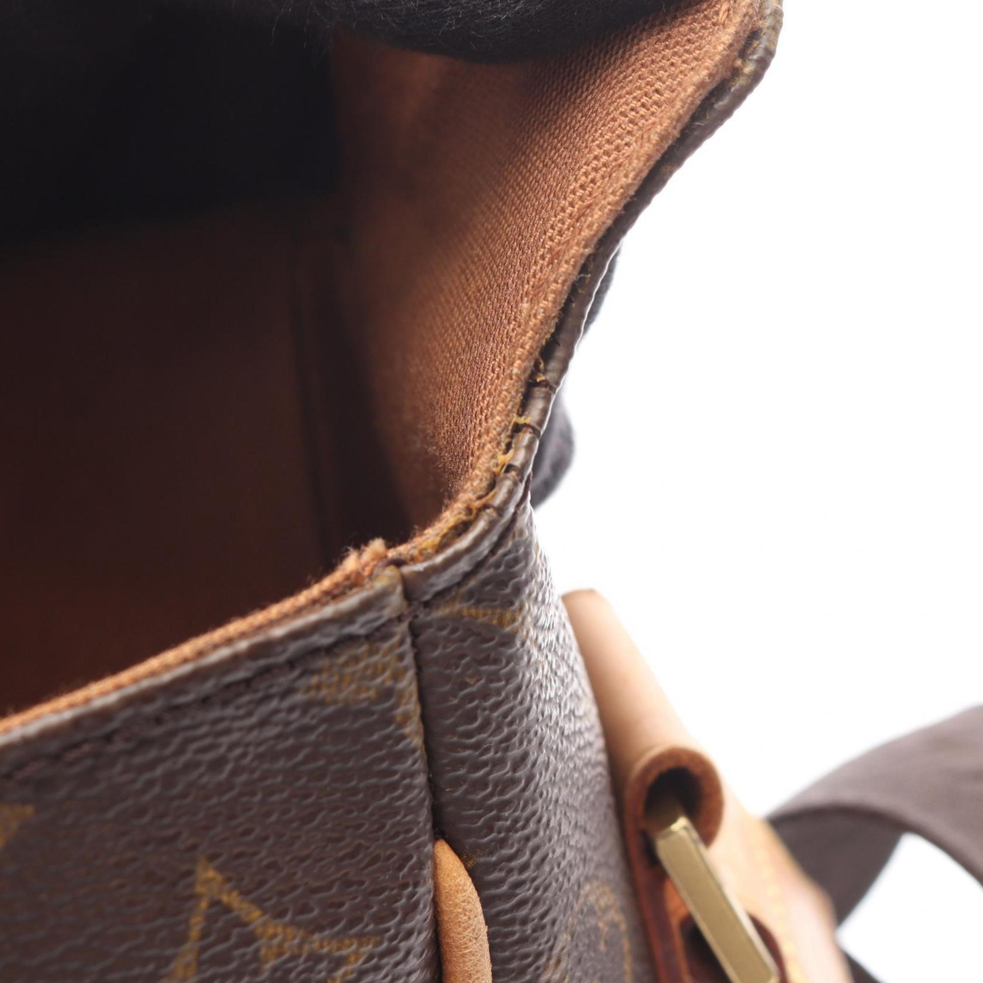Louis Vuitton Brown Coated Canvas Leather Shoulder Bag (Pre-Owned)