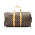 Louis Vuitton Brown Monogram Coated Canvas Leather Boston Bag (Pre-Owned)