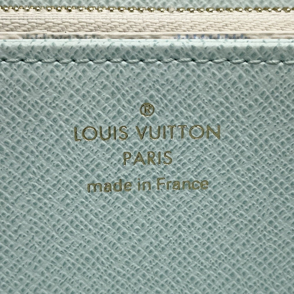Louis Vuitton Beige Light Green Long Wallet (Bi-Fold) (Pre-Owned)