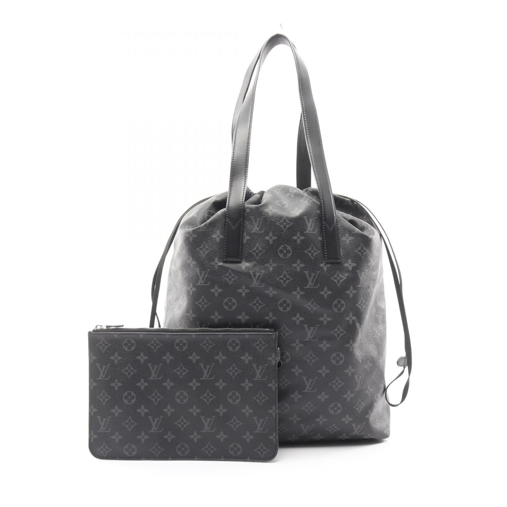 Louis Vuitton Black Coated Canvas Pvc Monogram Eclipse Leather Tote Bag (Pre-Owned)