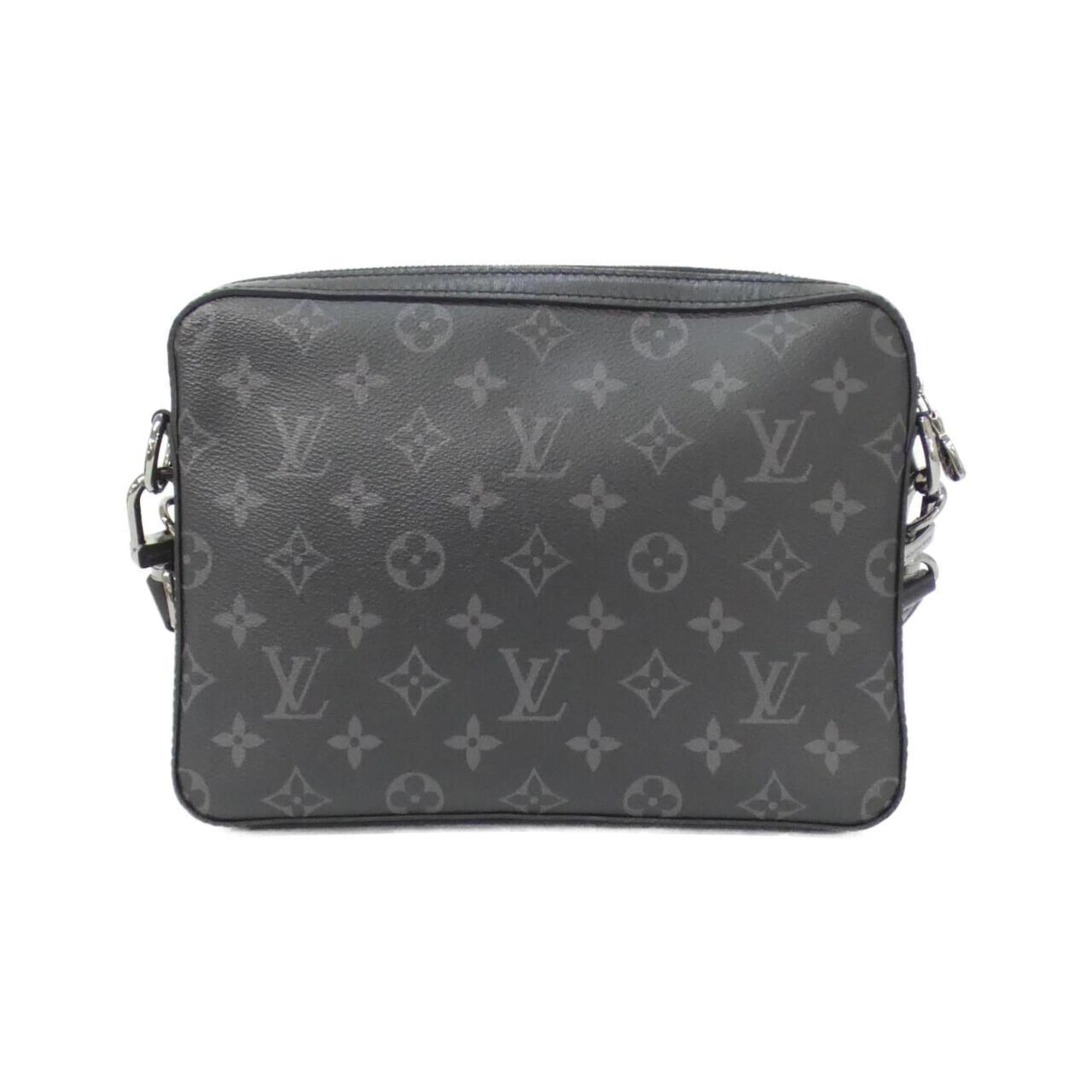 Louis Vuitton Black Gris Coated Canvas Shoulder Bag (Pre-Owned)