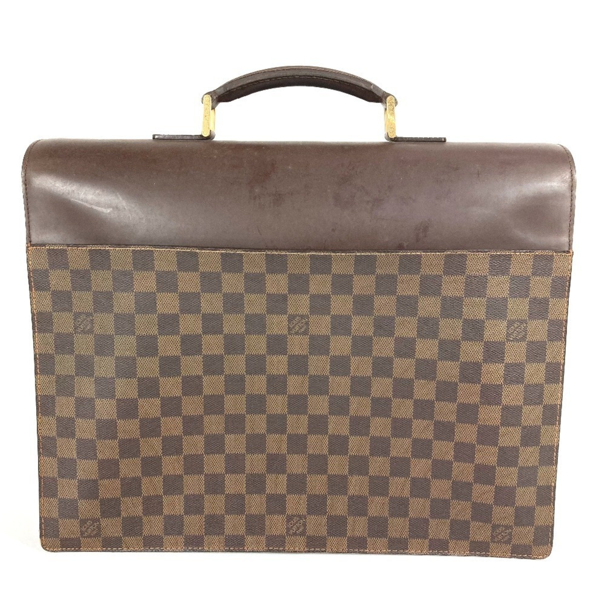 Louis Vuitton Brown Damier Canvas Ebene Damier Canvas Briefcase Handbag (Pre-Owned)