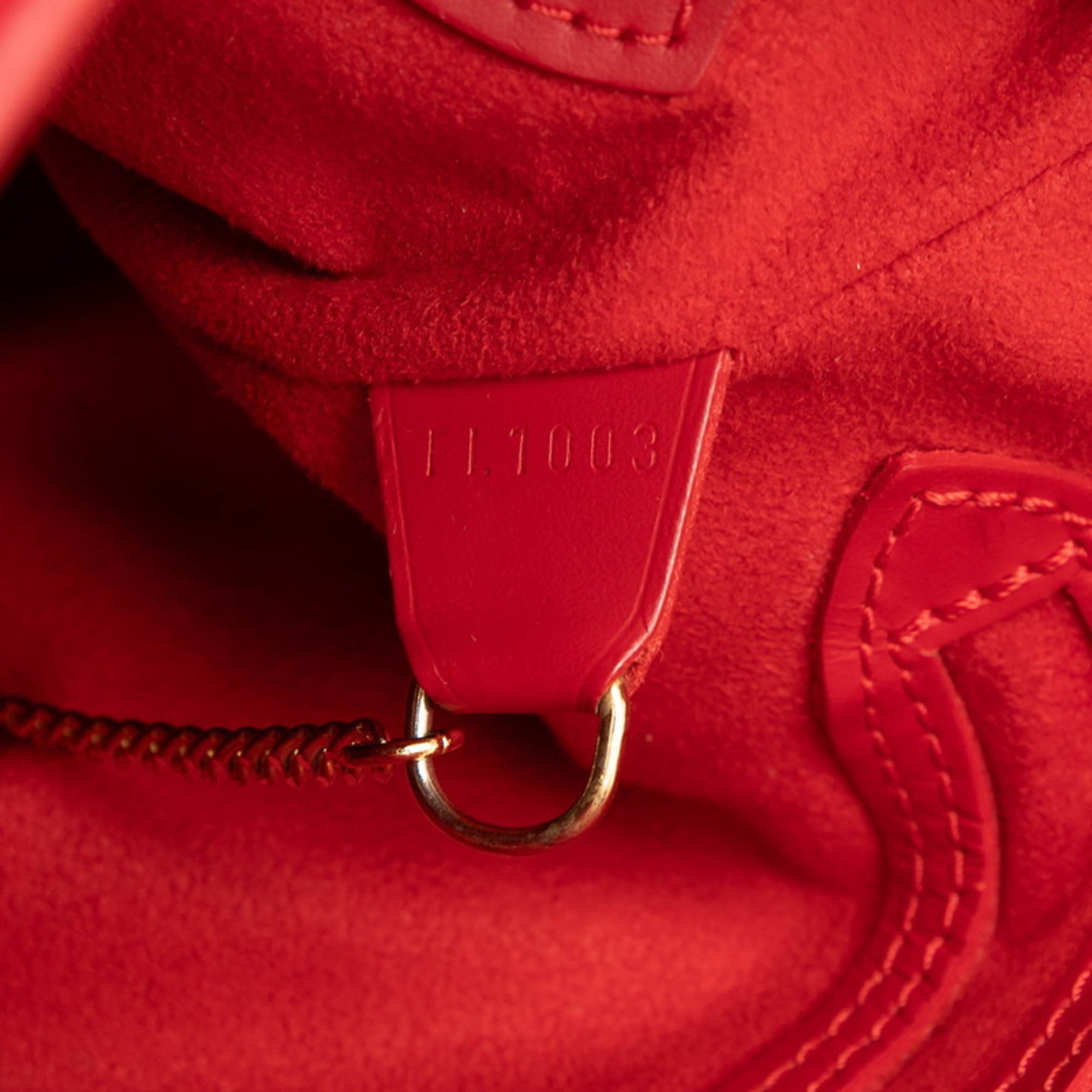 Louis Vuitton Red Color Rouge Leather Handbag (Pre-Owned)