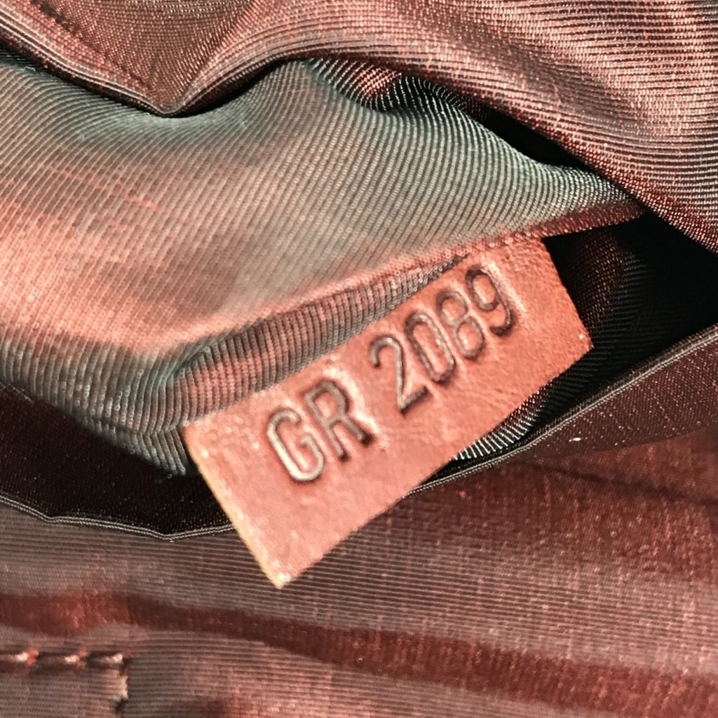 Louis Vuitton Brown Leather Nylon Shoulder Bag Tote Bag (Pre-Owned)