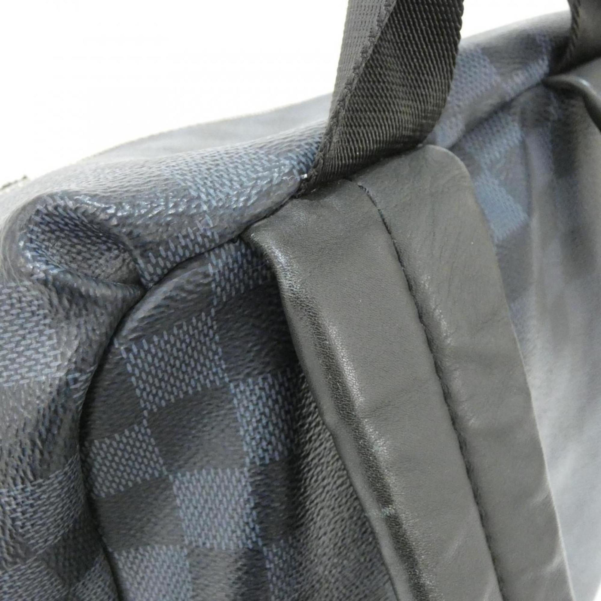 Louis Vuitton Black Cobalt Coated Canvas Backpack (Pre-Owned)