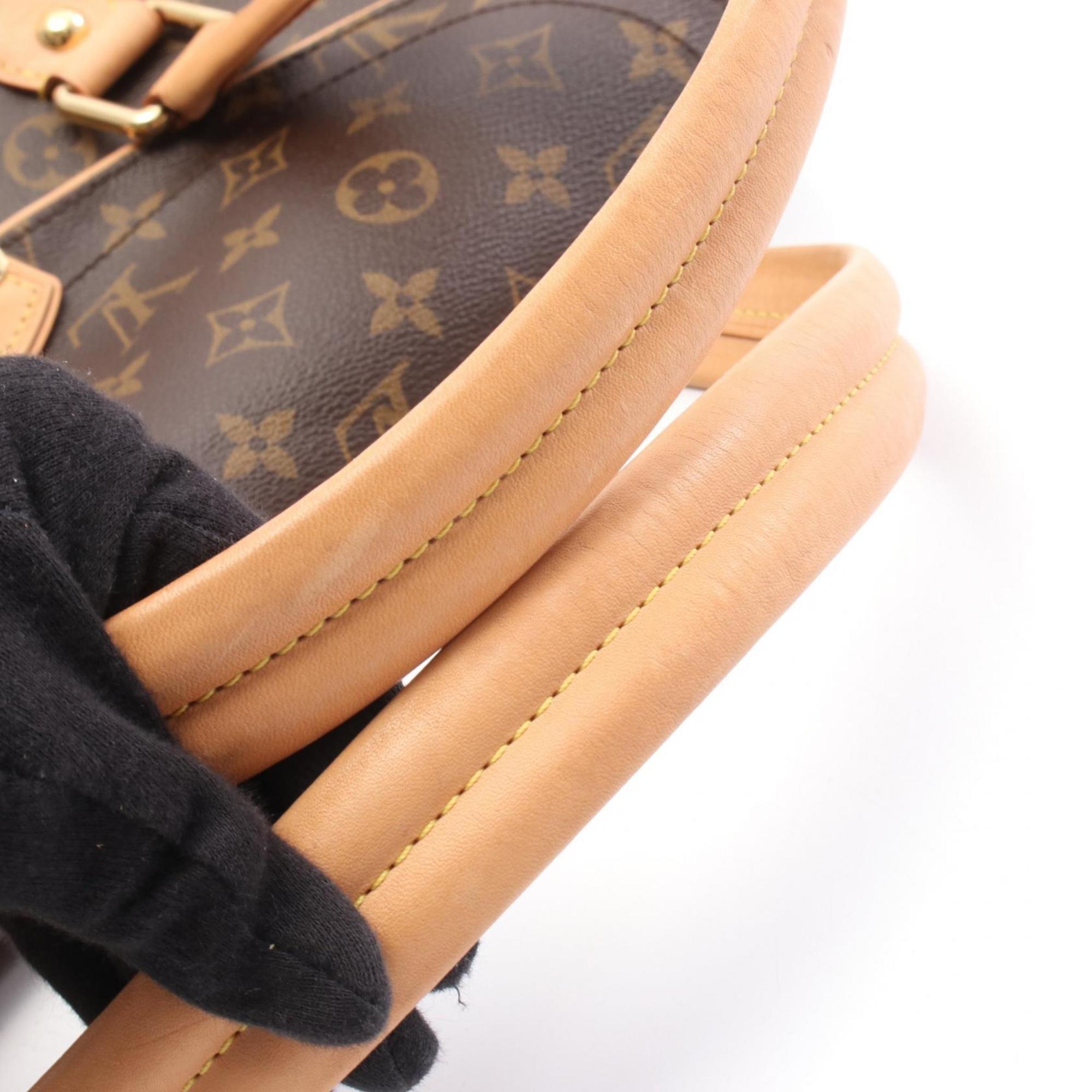 Louis Vuitton Brown Coated Canvas Leather Shoulder Bag (Pre-Owned)