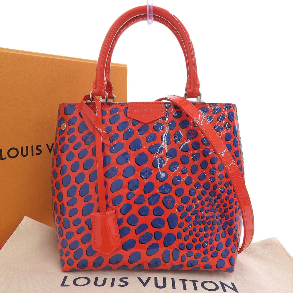 Louis Vuitton Blue Red Color Vernis Leather Tote Bag (Pre-Owned)