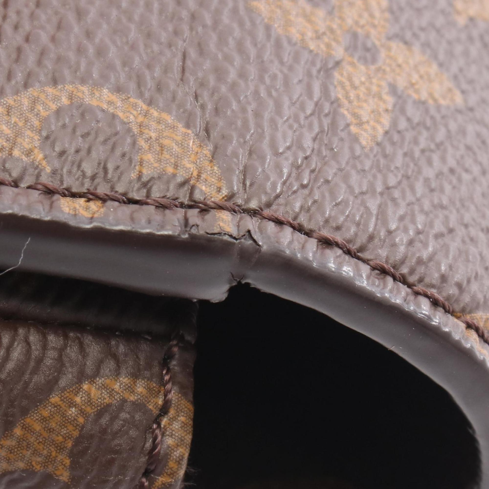 Louis Vuitton Brown Monogram Coated Canvas Leather Handbag Pochette (Pre-Owned)