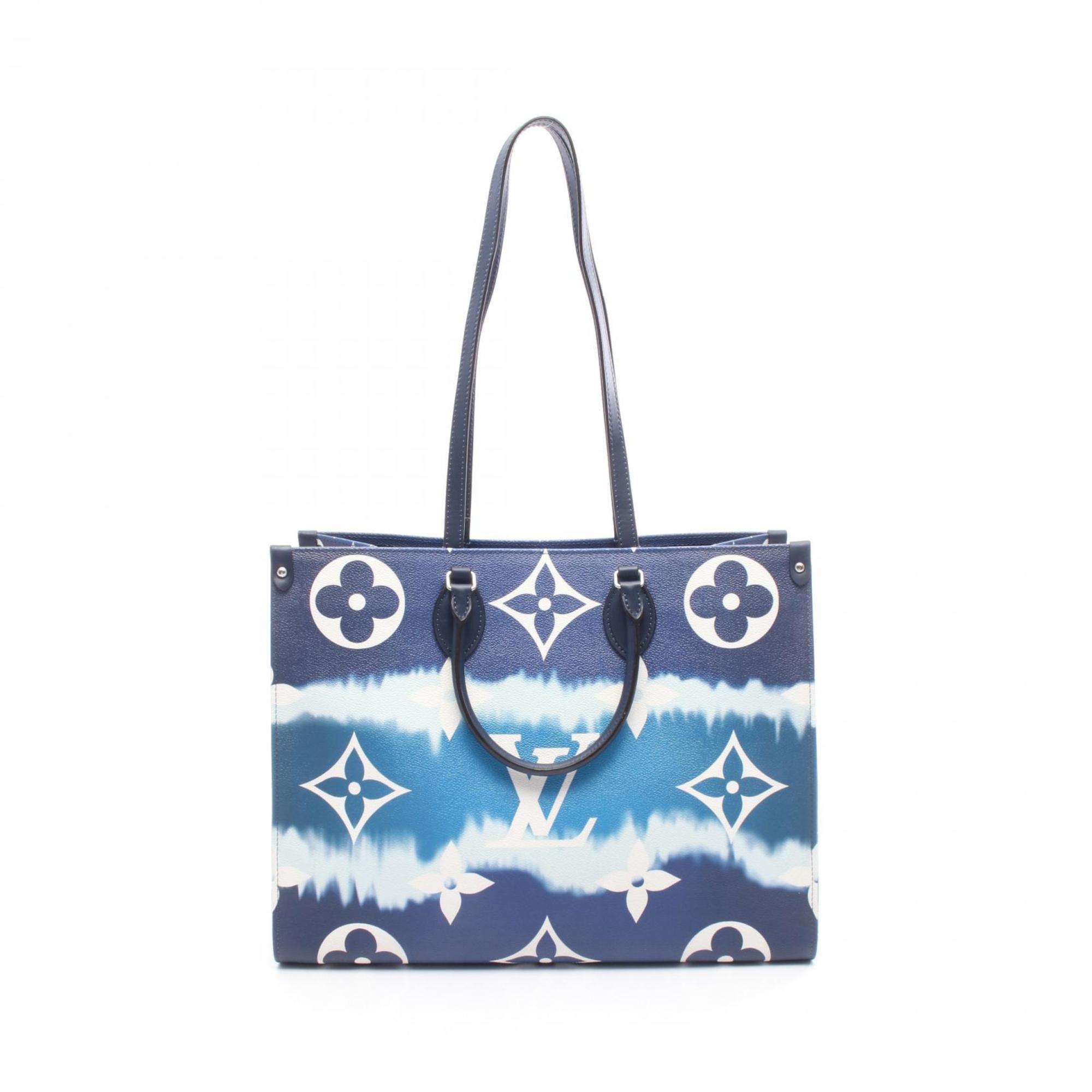 Louis Vuitton Multi-Color Navy White Coated Canvas Pvc Leather Shoulder Bag (Pre-Owned)