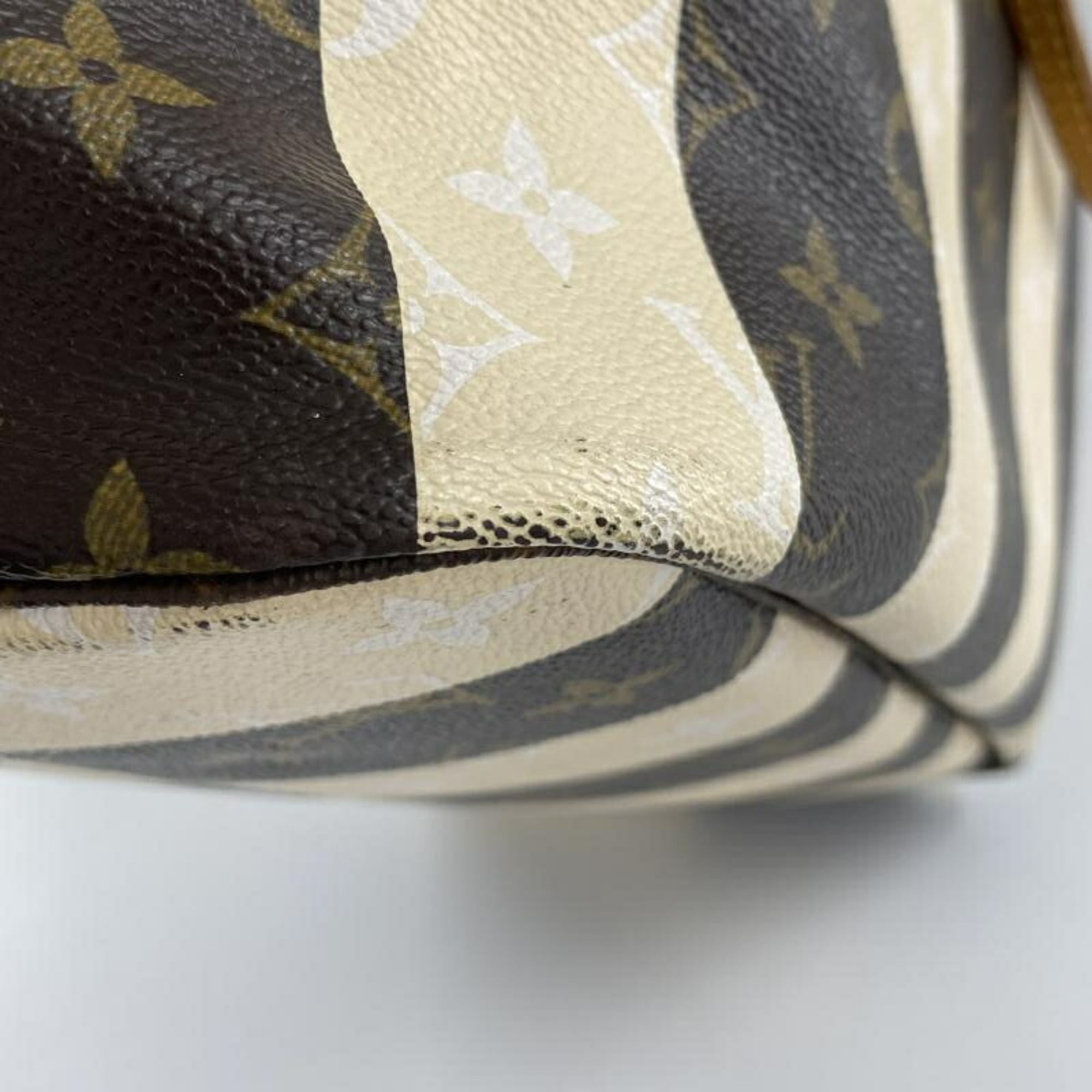 Louis Vuitton Beige Brown Monogram Rayures Tote Bag (Pre-Owned)
