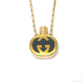 GG Perfume Bottle Chain Pendant Necklace Gold Small