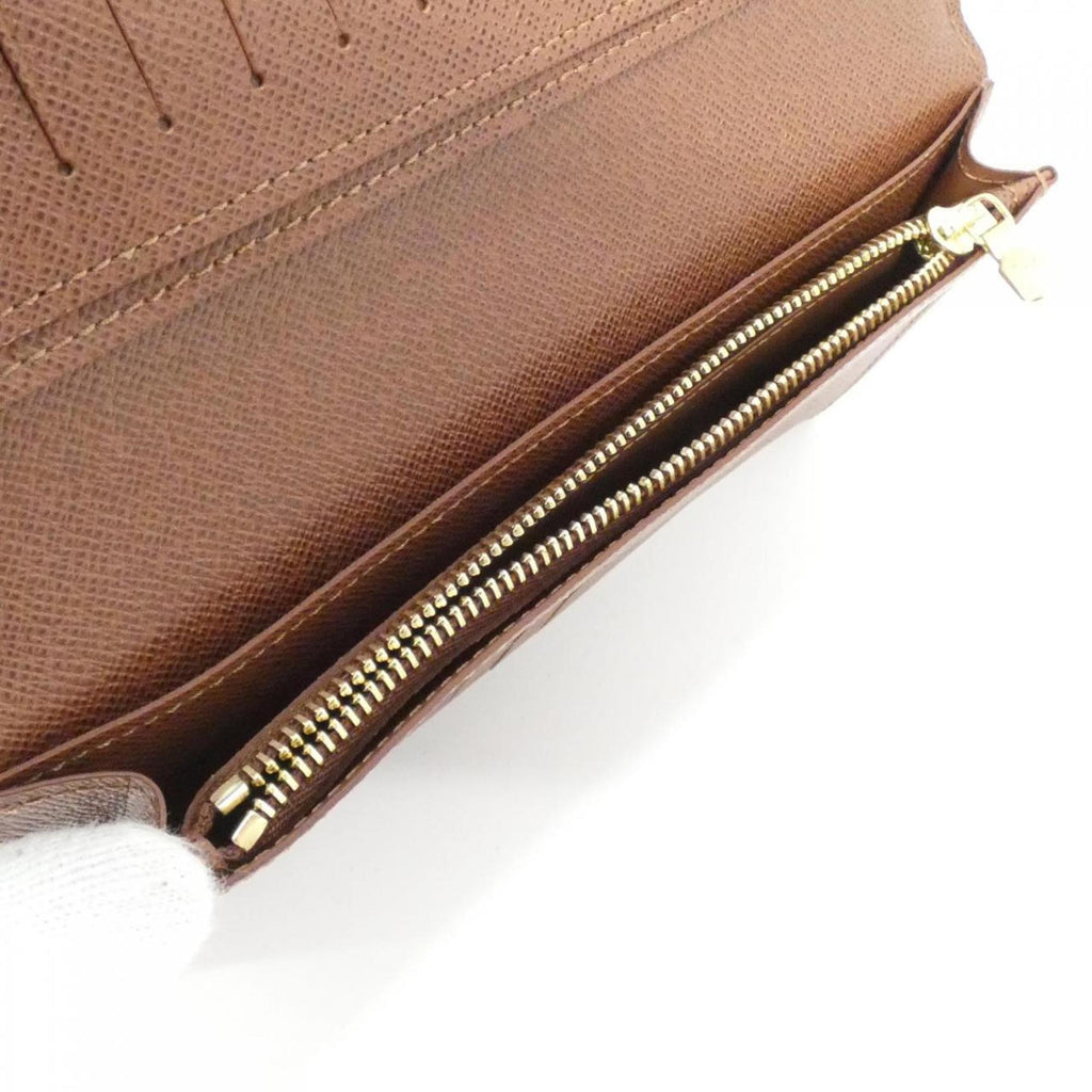 Louis Vuitton Brown Coated Canvas Long Wallet (Bi-Fold) (Pre-Owned)