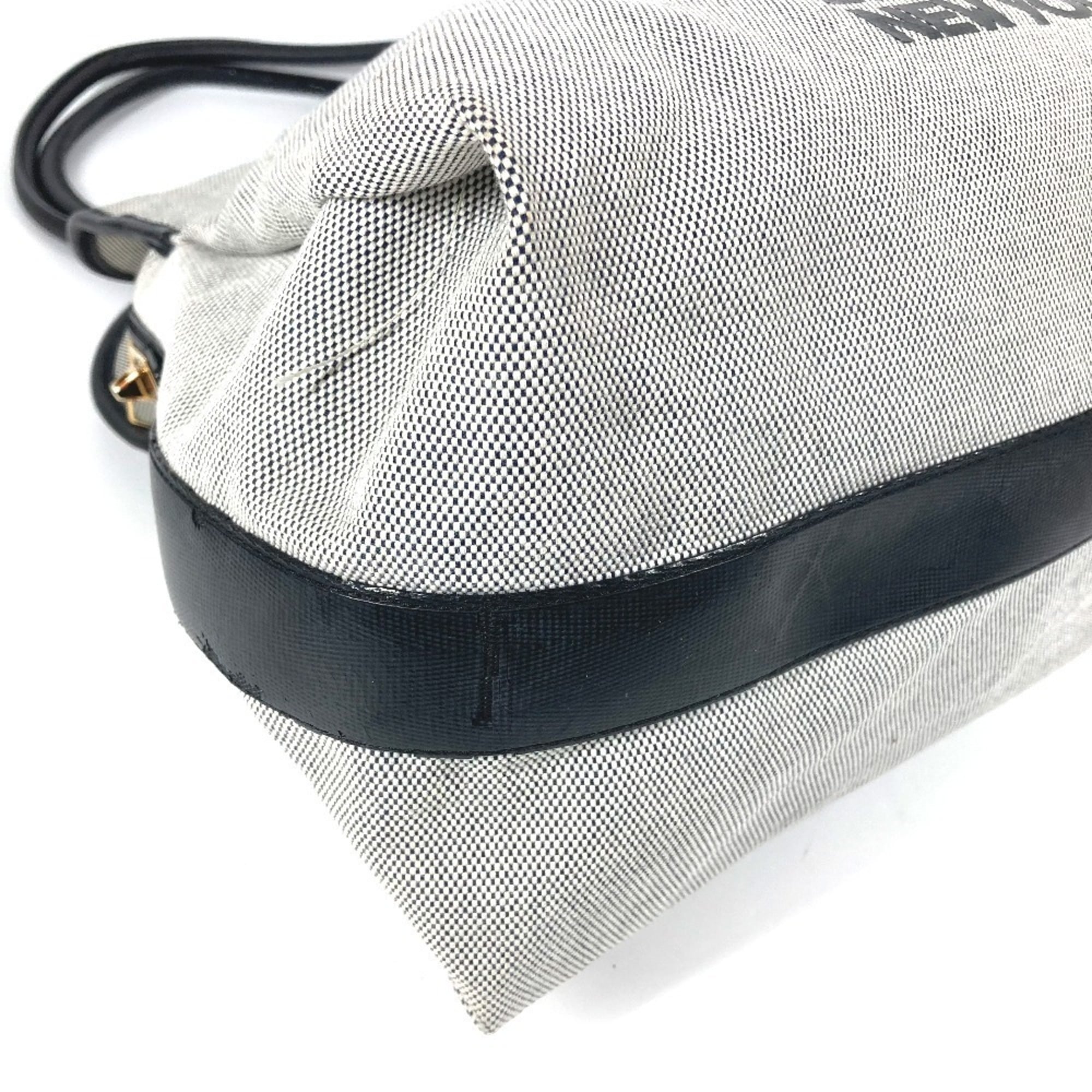 Louis Vuitton Black Galle Yellow Leather Canvas Boston Bag Shoulder Bag Tote Bag (Pre-Owned)