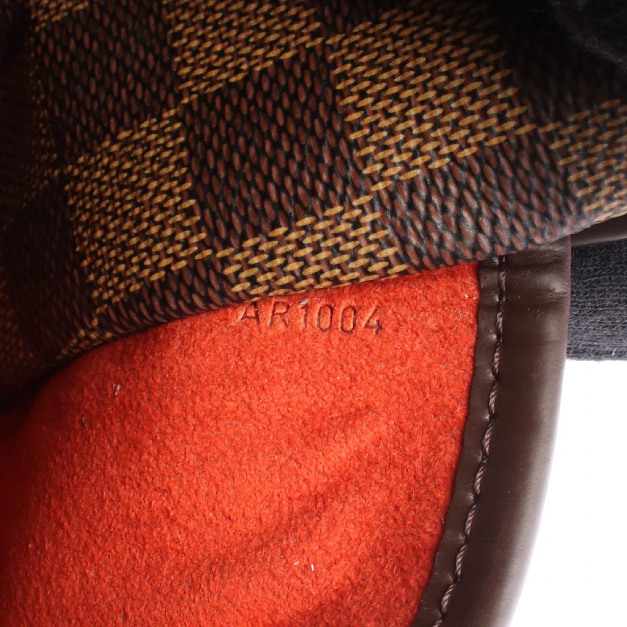 Louis Vuitton Brown Damier Canvas Pvc Leather Handbag (Pre-Owned)
