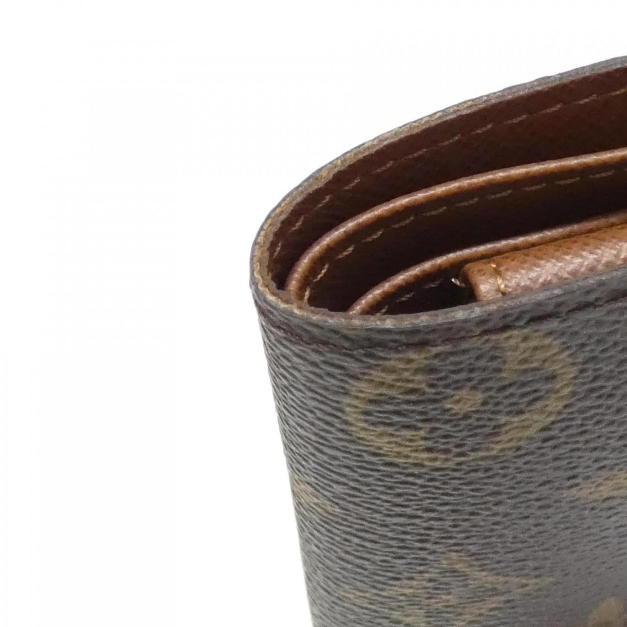 Louis Vuitton Marron Coated Canvas Wallet (Bi-Fold) (Pre-Owned)