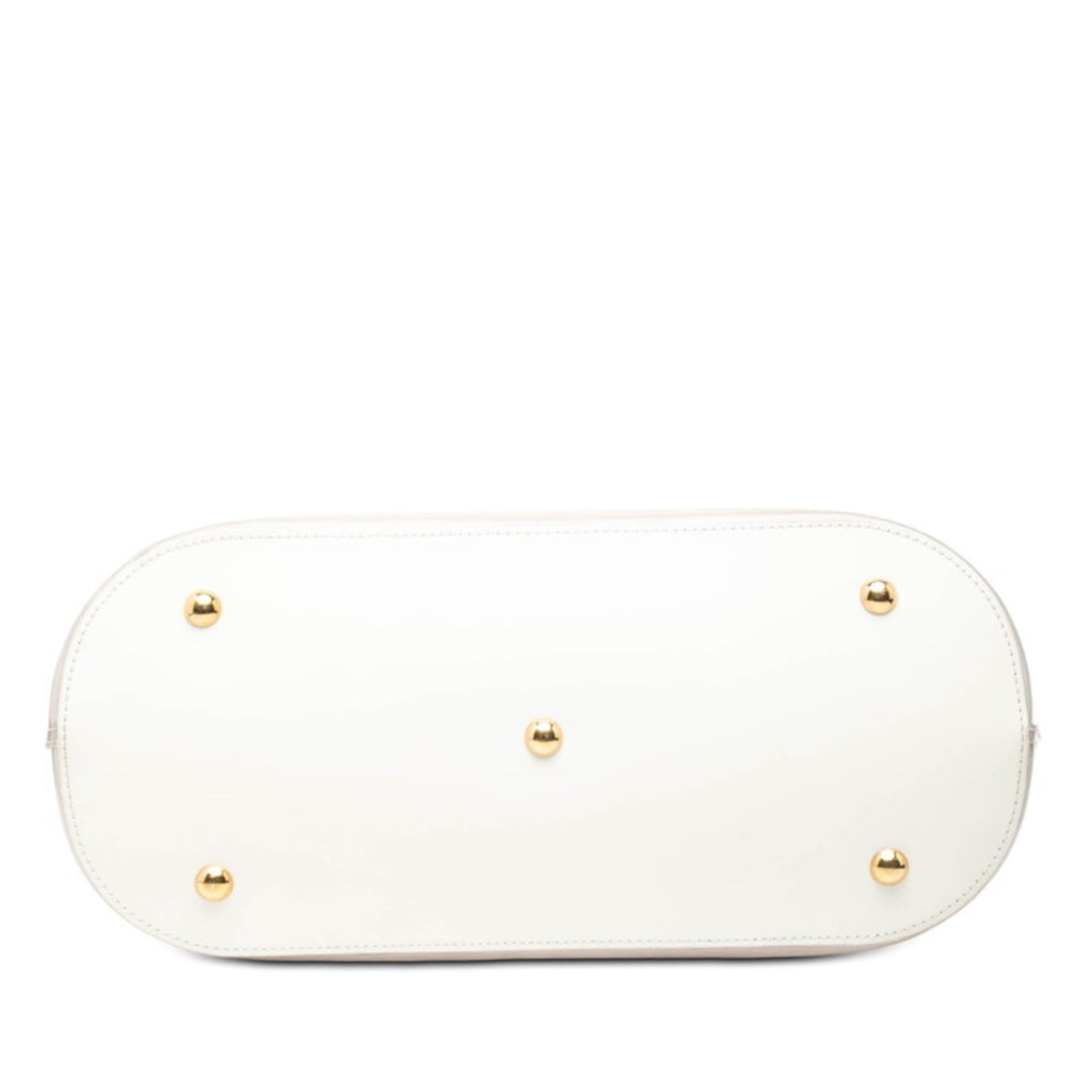 Louis Vuitton Clear White Vinyl Leather Handbag Pouch Tote Bag (Pre-Owned)