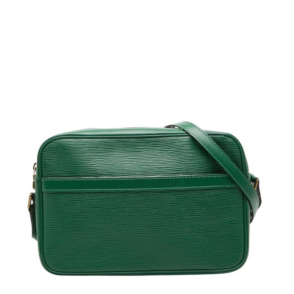 Louis Vuitton Borneo Green Leather Shoulder Bag (Pre-Owned)