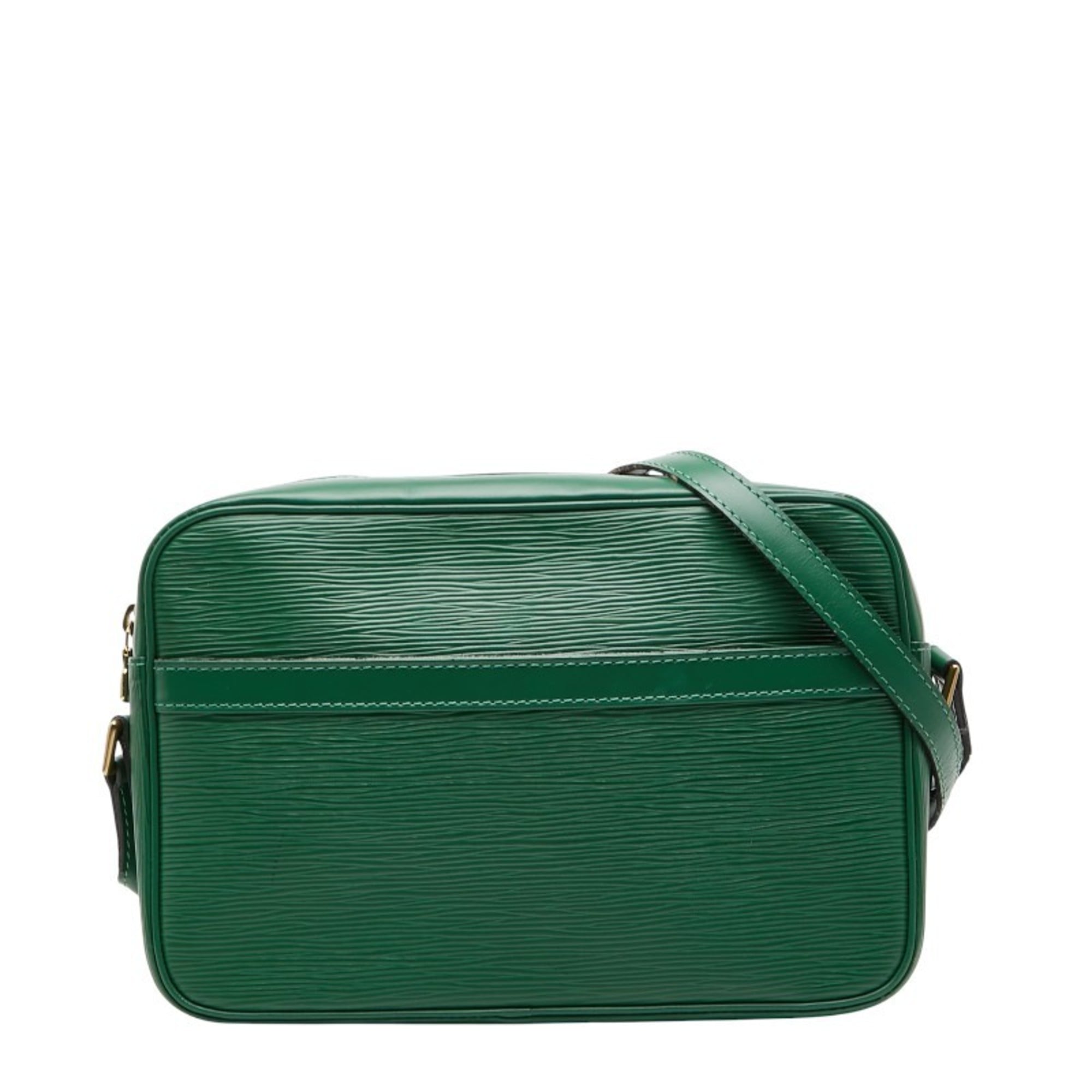 Louis Vuitton Borneo Green Leather Shoulder Bag (Pre-Owned)