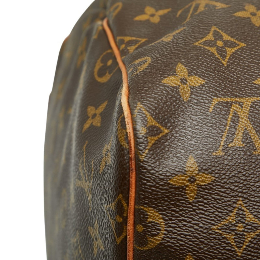 Louis Vuitton Brown Pvc Leather Boston Bag (Pre-Owned)