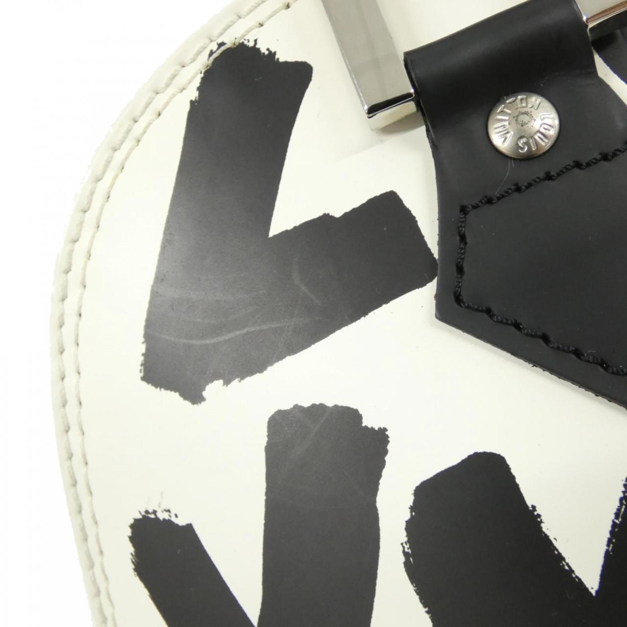 Louis Vuitton Black White Coated Canvas Handbag (Pre-Owned)