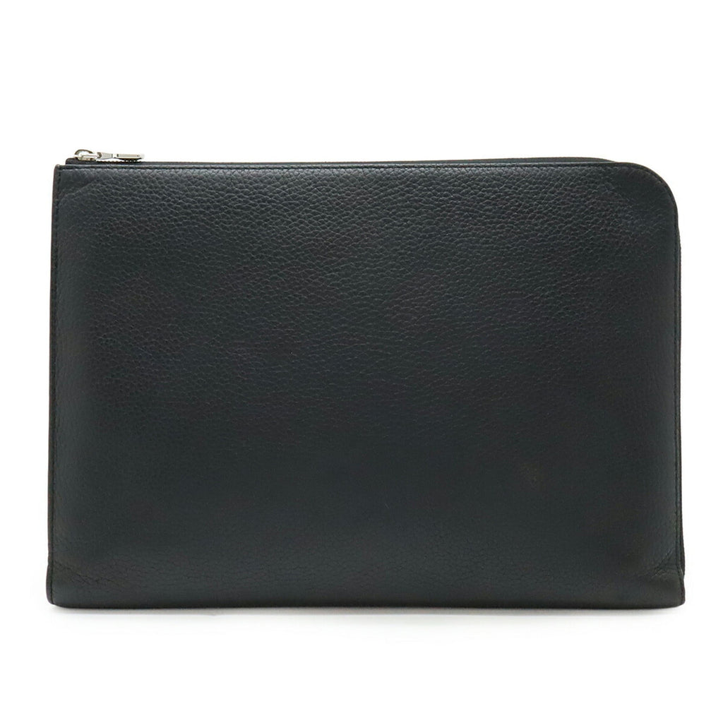 Louis Vuitton Black Noir Leather Clutch Bag Pochette (Pre-Owned)