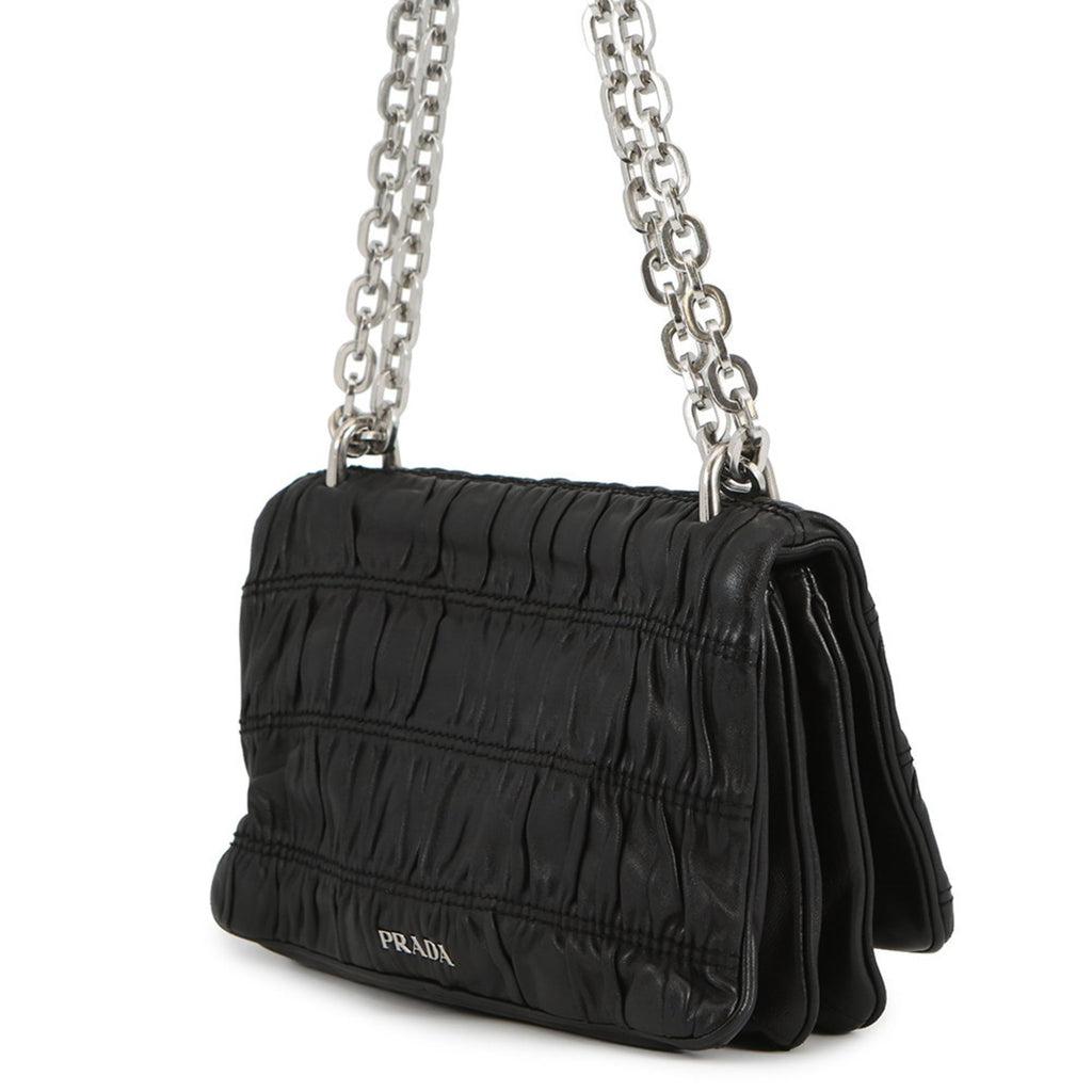 Chain Flap Shoulder Bag Nappa Gaufre Small
