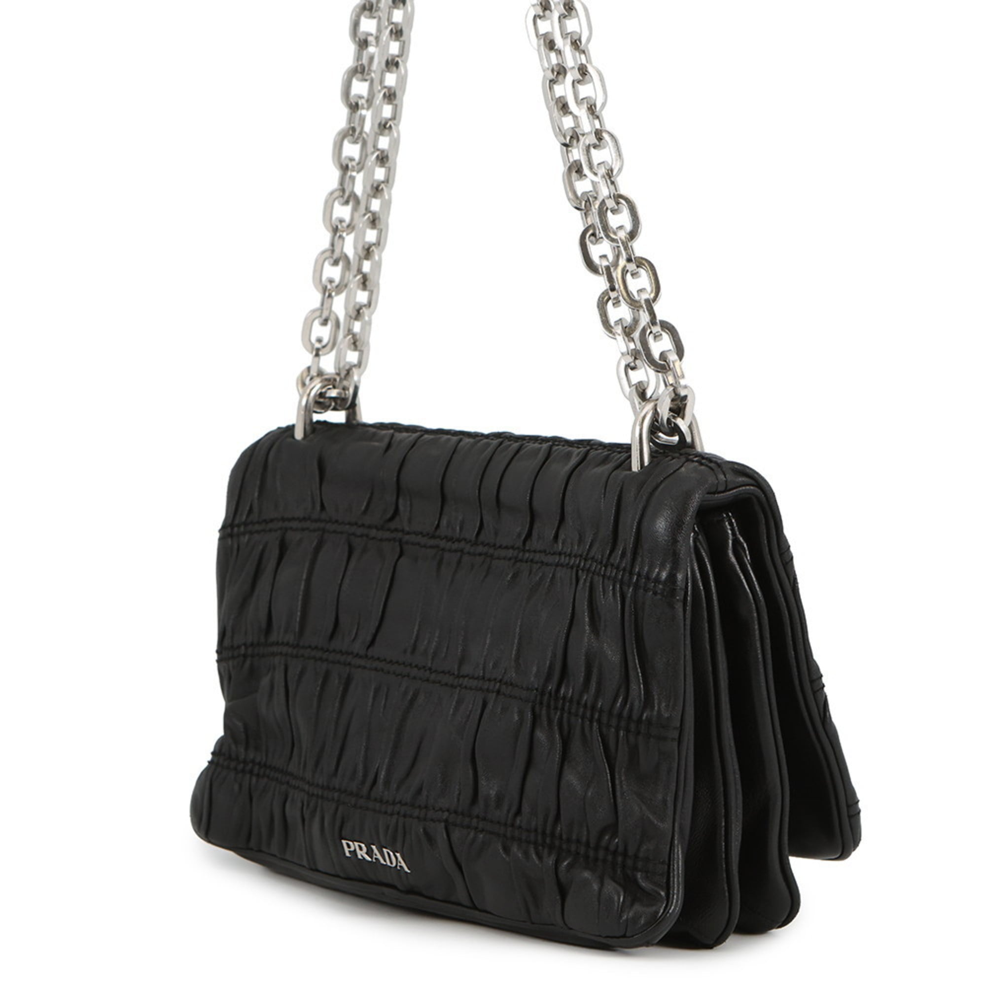 Chain Flap Shoulder Bag Nappa Gaufre Small