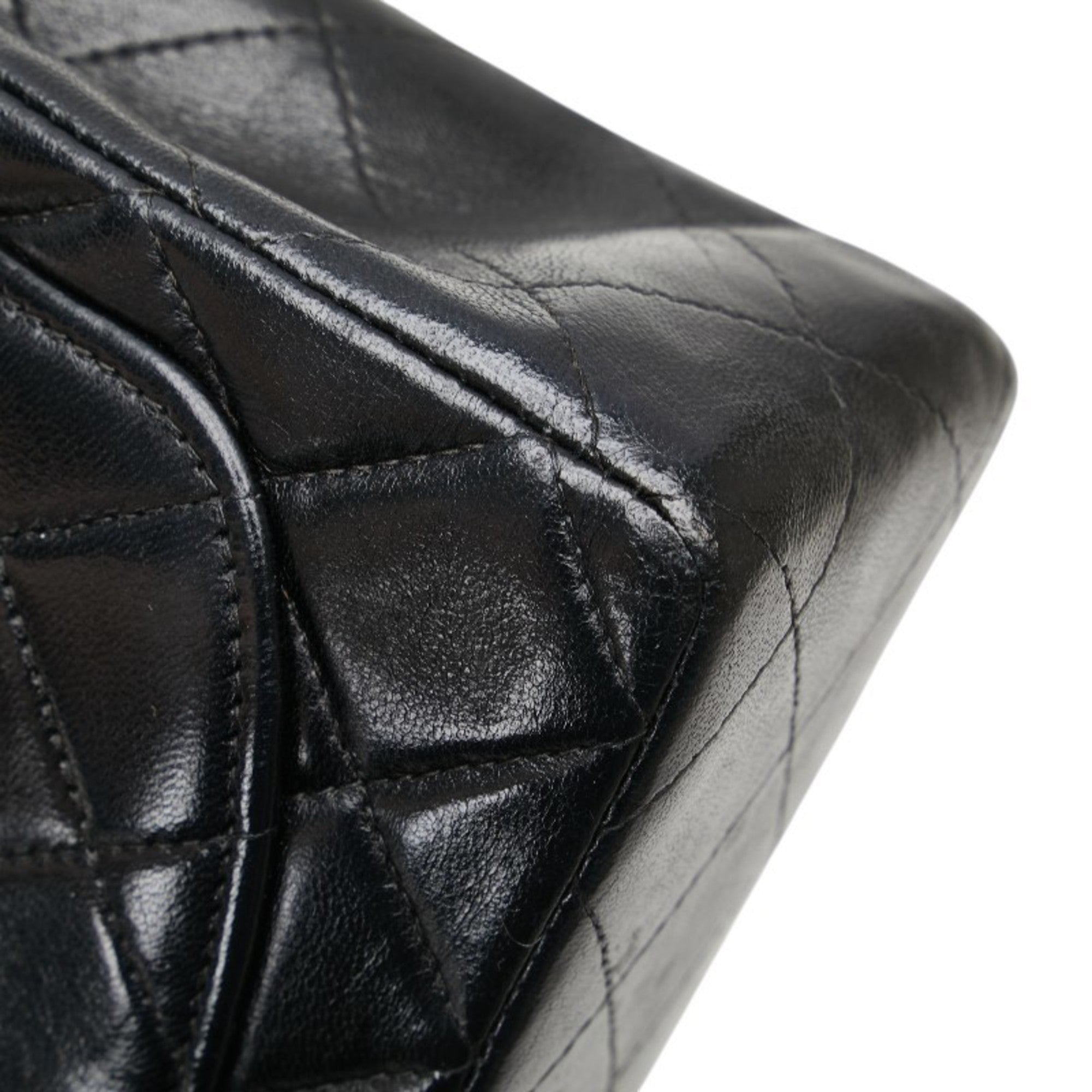 Vintage Square Classic Single Flap Bag Quilted Lambskin Mini
