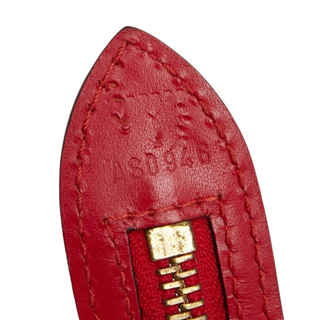 Louis Vuitton Castilian Red Leather Shoulder Bag Tote Bag (Pre-Owned)