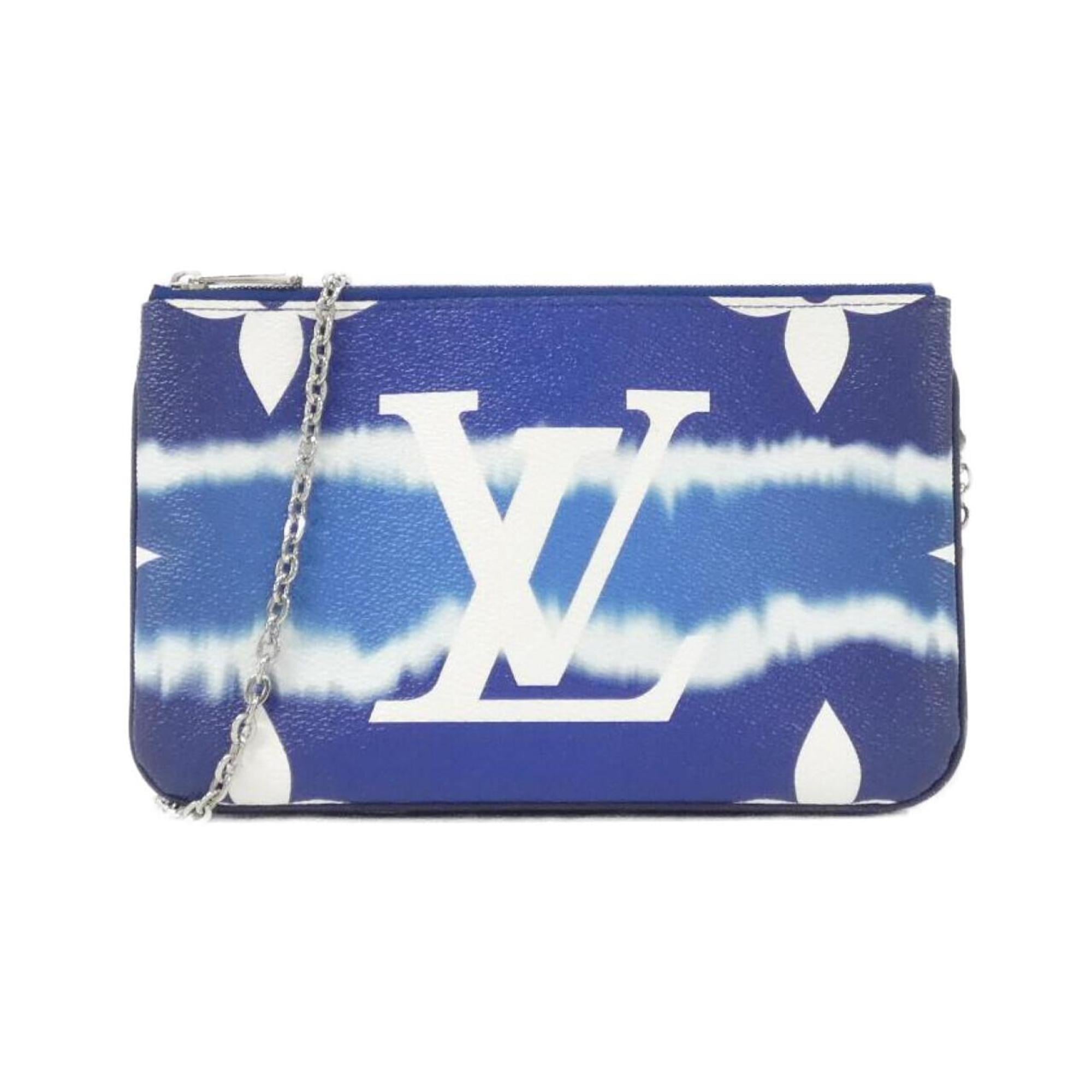 Louis Vuitton Blue Coated Canvas Pochette Shoulder Bag (Pre-Owned)
