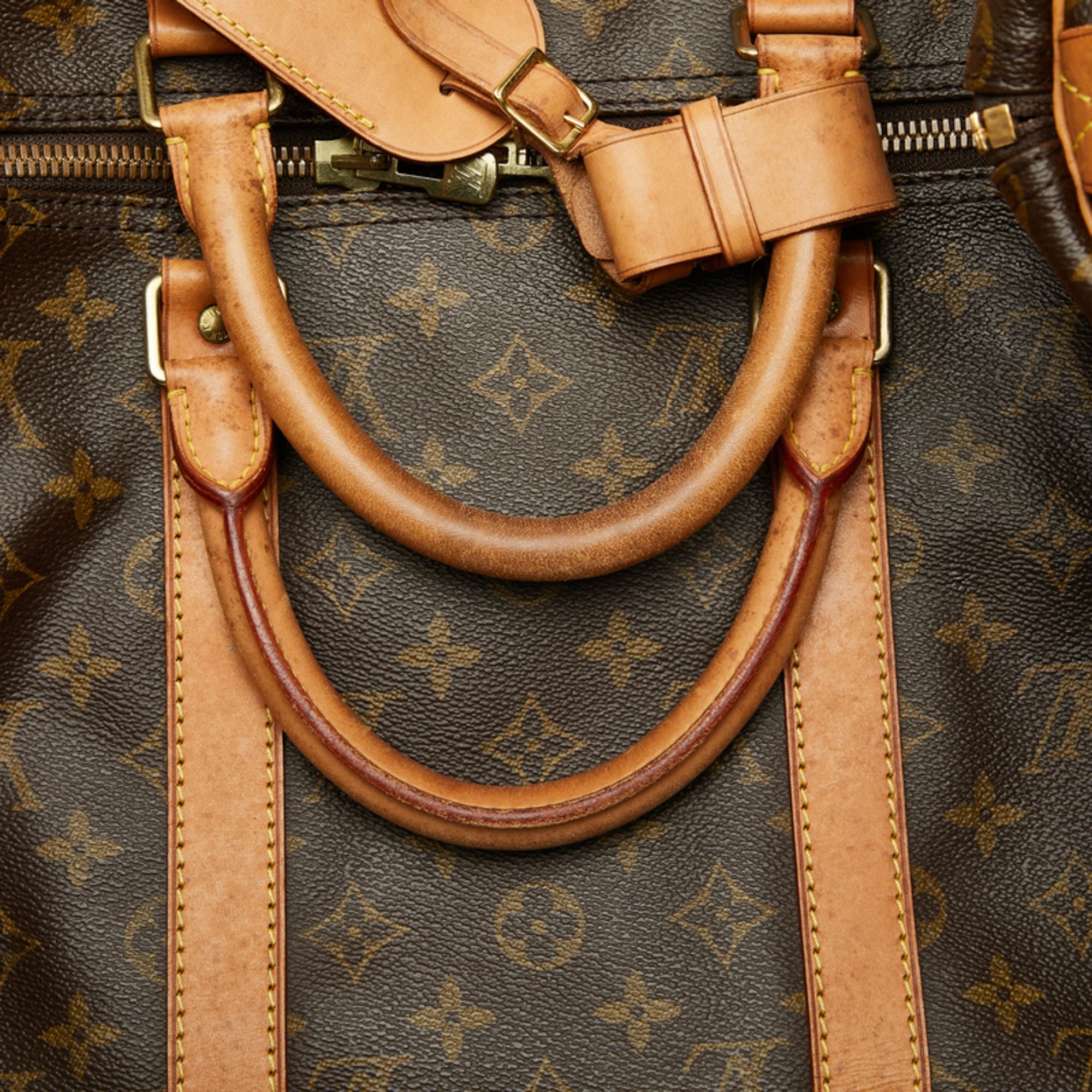 Louis Vuitton Monogram Brown Pvc Leather Boston Bag Shoulder Bag (Pre-Owned)