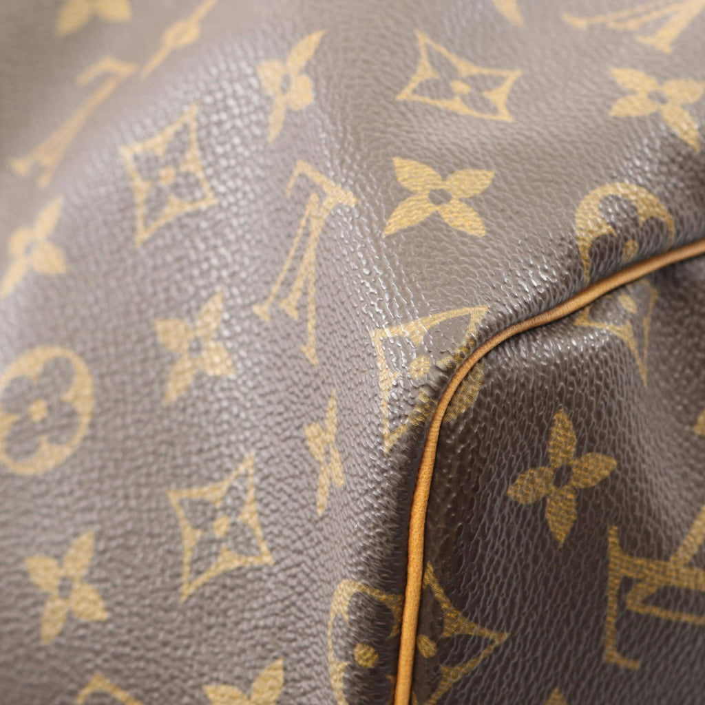 Louis Vuitton Brown Monogram Coated Canvas Leather Boston Bag (Pre-Owned)